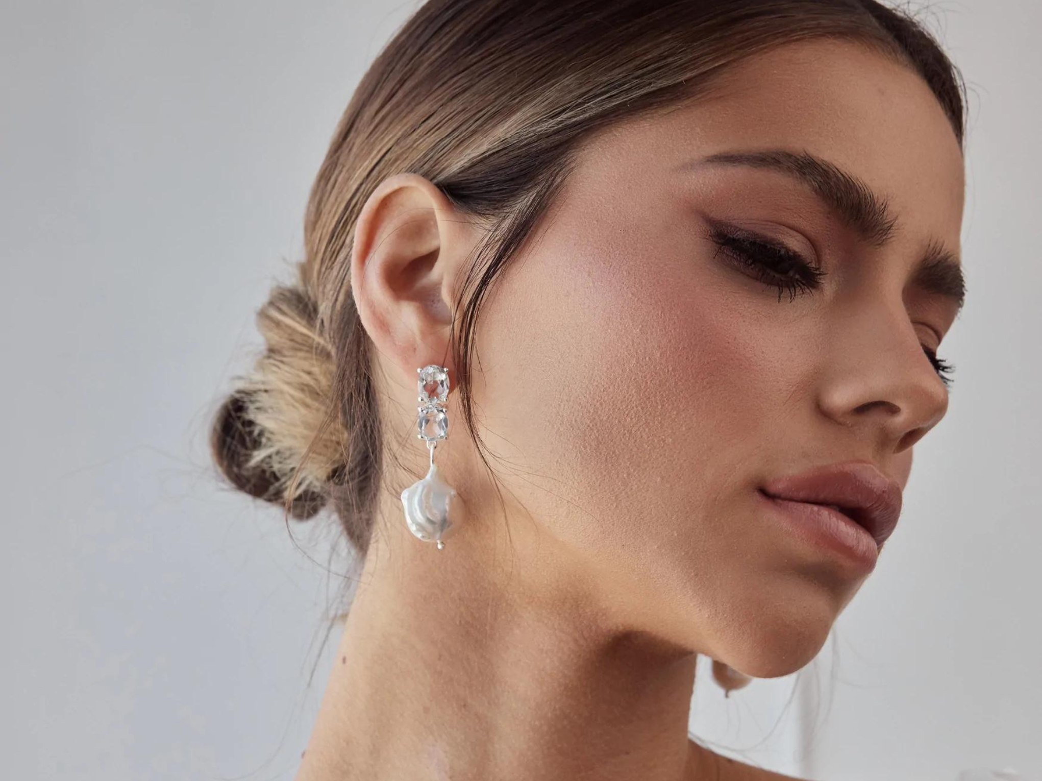 Deep Teal Crystal earrings – Little Gems